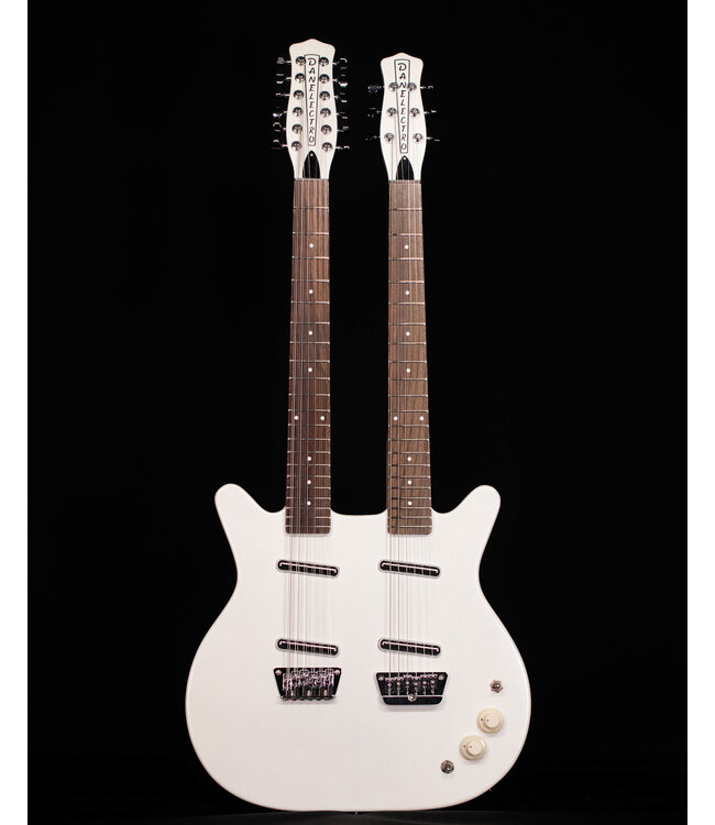 Danelectro 6/12 Doubleneck, White Pearl