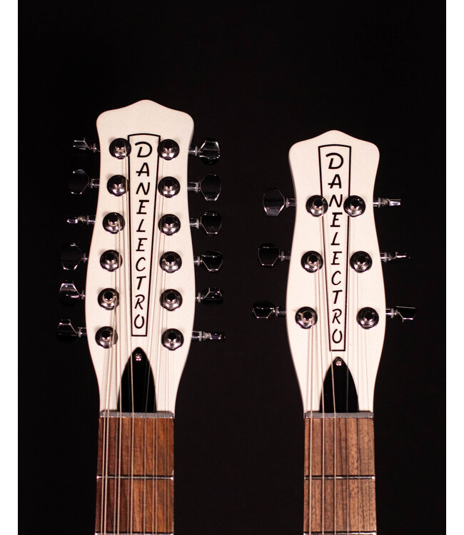 Danelectro 6/12 Doubleneck, White Pearl