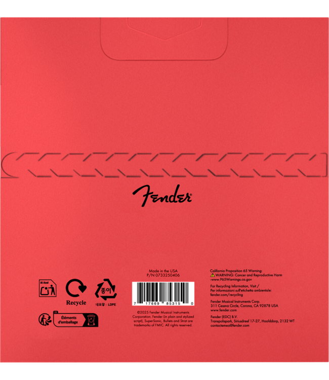 Fender 3250R SuperSonic Bullets Nickle Plated Electric Guitar Strings 10-46