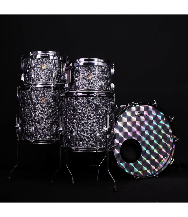 Ludwig 1964 Super Classic 5-Piece Shell Pack (12/13/14/16/22), Black Diamond Pearl - USED