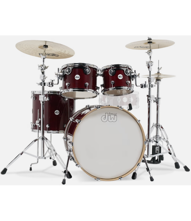 DW Design Series 4 Piece Shell Kit, 22" 10", 12", 16" - Cherry Stain