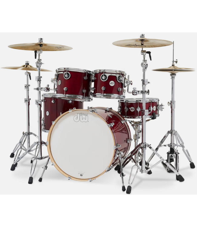 DW Design Series 4 Piece Shell Kit, 22" 10", 12", 16" - Cherry Stain