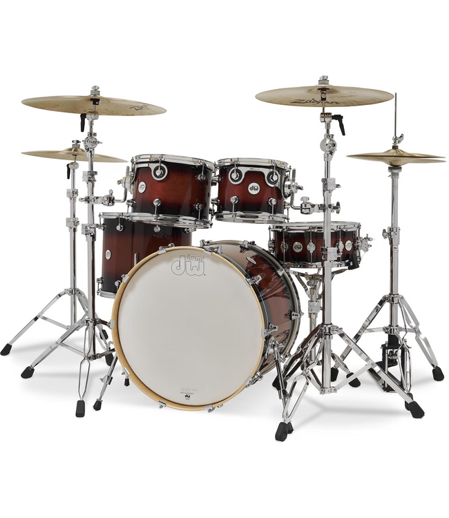 DW Design Series 4 Piece Shell Kit, 22", 10", 12", 16" - Tobacco Burst