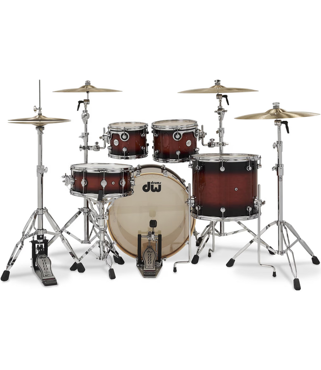 DW Design Series 4 Piece Shell Kit, 22", 10", 12", 16" - Tobacco Burst