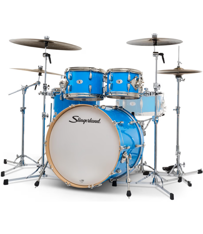 Slingerland Studio King, 4 Piece Shell Pack, 10/12/16F/22K, Lunar Blue