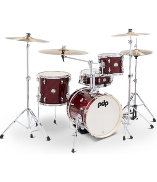 PDP PDP New Yorker Shell Pack, 4-Piece Drumset, Twisted Cherry