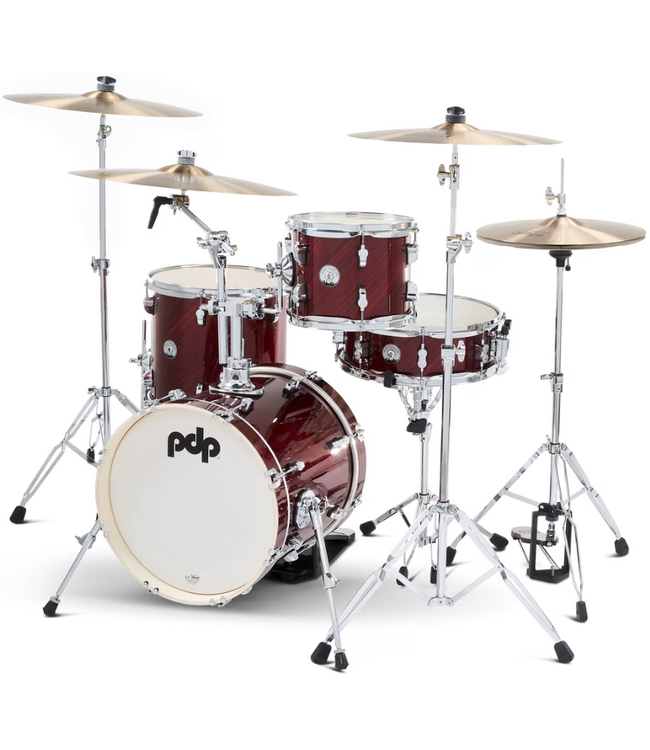 PDP New Yorker Shell Pack, 4-Piece Drumset, Twisted Cherry