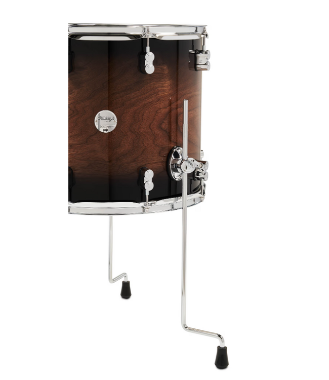 PDP Concept Exotic 5 Piece Drum Set, Walnut to Charcoal Burst