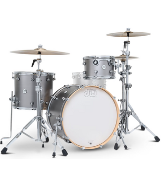 Drum Workshop DW Design Series 3 Piece Limited Edition Shell Pack, Titanium Satin