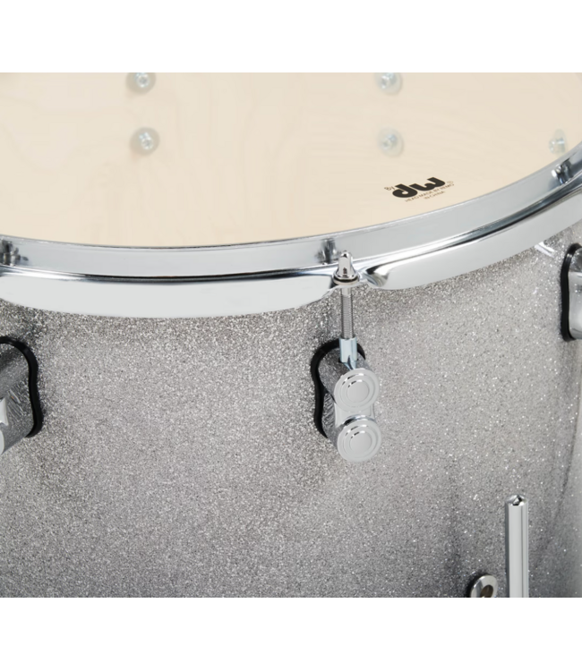 PDP Concept Maple 5 Piece Drum Set, Silver To Black Sparkle Fade