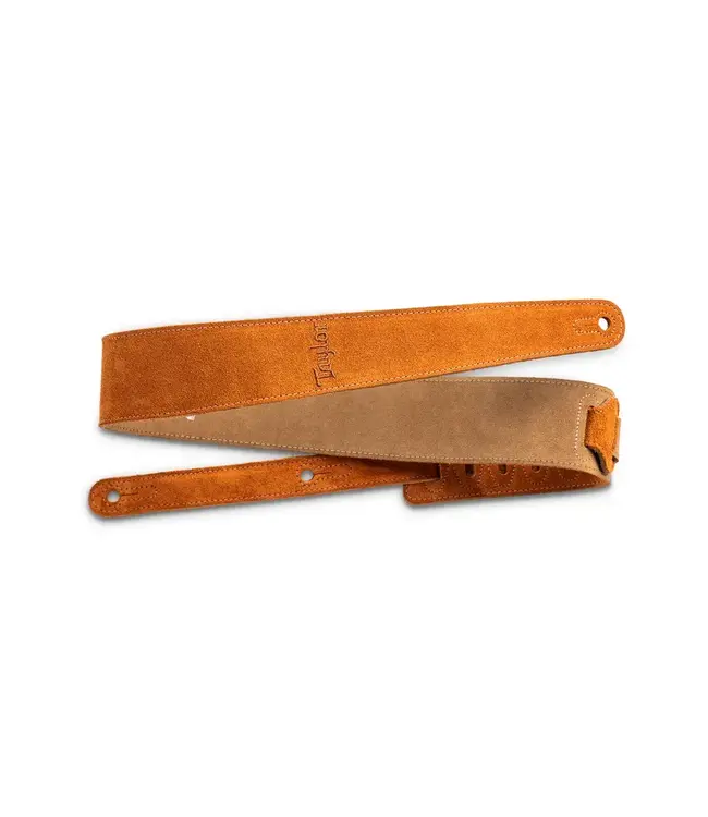 Taylor 2.5" Guitar Strap, Honey, Embroidered Suede