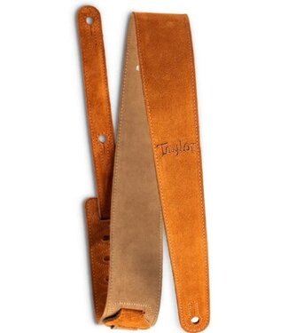 Taylor Taylor 2.5" Guitar Strap, Honey, Embroidered Suede