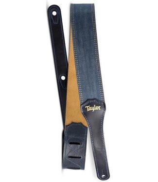 Taylor Taylor 2" Blue Denim Strap, Gold Logo
