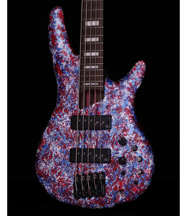 Ibanez SR5A250 SR Premium 5-String Electric Bass - Red, White and Blue