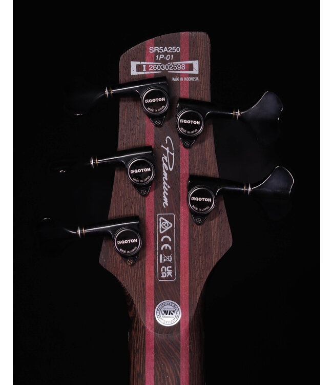 Ibanez SR5A250 SR Premium 5-String Electric Bass - Red, White and Blue