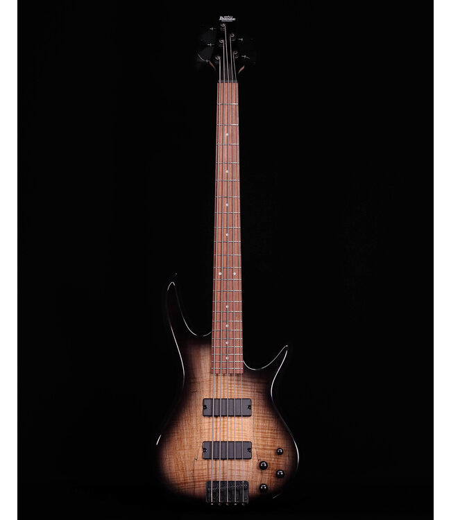Ibanez GSR205SM 5-String Bass, Spalted Natural Grey Burst