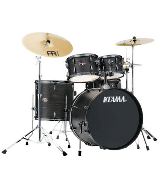 Tama Tama Imperial Star 5 Piece with Hardware and Cymbals, Black Oak Wrap, Black Nickel Hardware