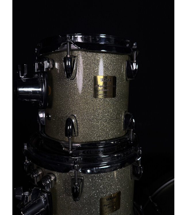 Yamaha Maple Custom Absolute 6 Piece Shell Pack (8/10/12/14/14/22), Silver Sparkle - USED