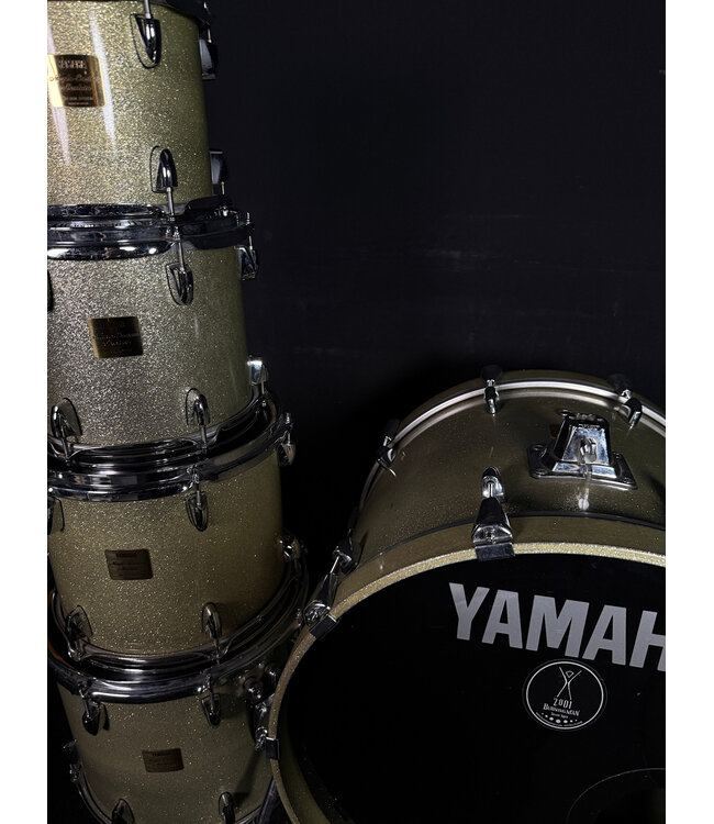Yamaha Maple Custom Absolute 6 Piece Shell Pack (8/10/12/14/14/22), Silver Sparkle - USED