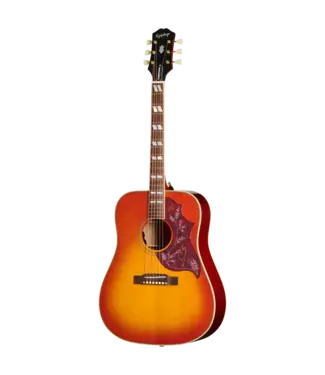 Epiphone Epiphone Inspired by Gibson Hummingbird Standard, Cherry Sunburst with Deluxe Gig Bag