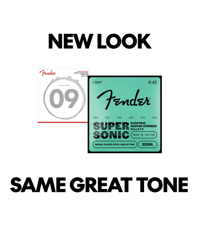 Fender 3250L SuperSonic Bullets Nickle Plated Electric Guitar Strings 9-42