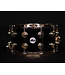 DW 14" x 8" Collectors Series Black Nickel Over Brass Snare, Gold Hardware