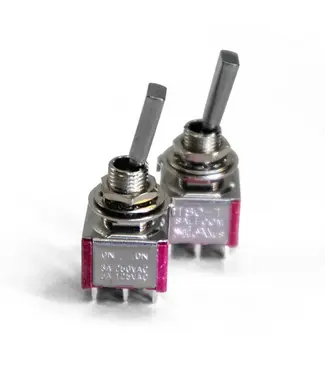 Allparts Allparts Single On-On Mini Toggle Switch, Chrome