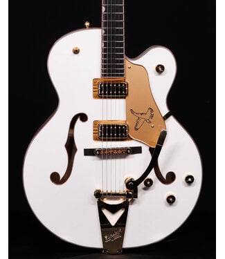 Gretsch Gretsch Synchromatic Falcon Hollow Body Single-Cut with Bigsby, Ebony FB, Snowcrest White