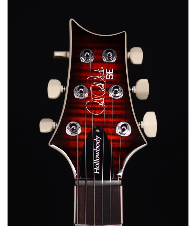 PRS SE Flat Back Hollowbody I Piezo Electric Guitar,  Orange Tiger Smokeburst