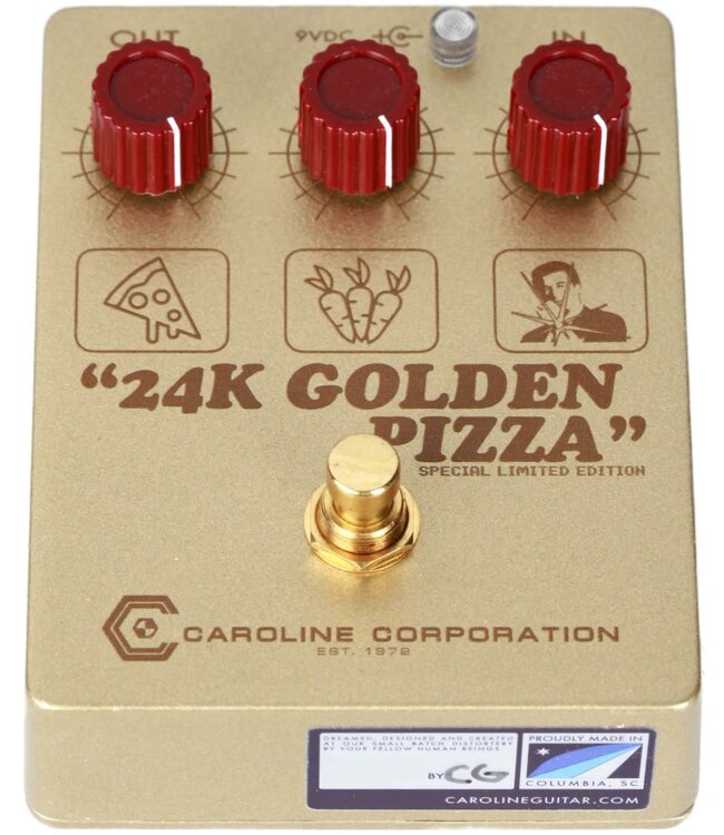 Caroline 24K Golden Pizza Fuzz Pedal