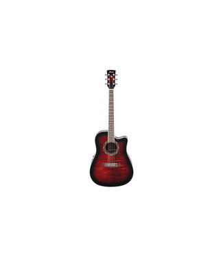 Ibanez Ibanez PF28ECE Acoustic Electric, Transparent Red Sunburst Gloss