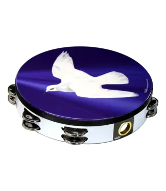 Remo Remo 10" Praise Tambourine, Double Row - Religious Dove