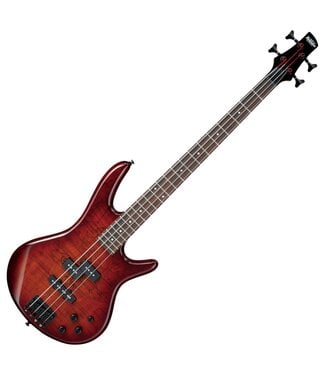 Ibanez Ibanez GSR200SM 4-String Bass, Spalted Charcoal Brown Burst