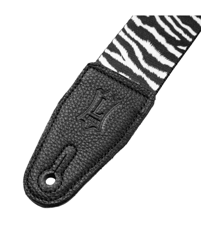 Levy's 2" Untamed Animal Print Guitar Strap, Zebra