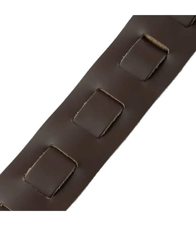 Levy's Amped Leather Series Acoustic Guitar Strap, Dark Brown