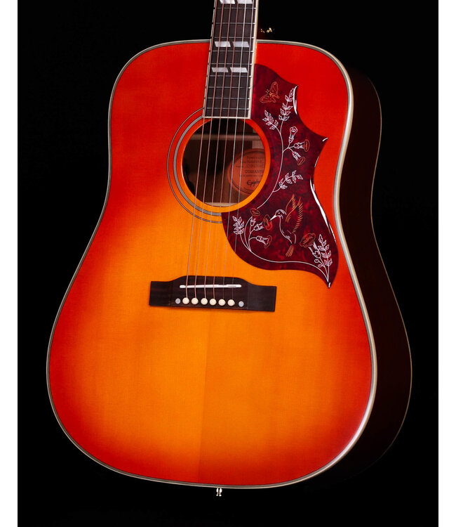 Epiphone Inspired by Gibson Hummingbird Standard, Cherry Sunburst with Deluxe Gig Bag