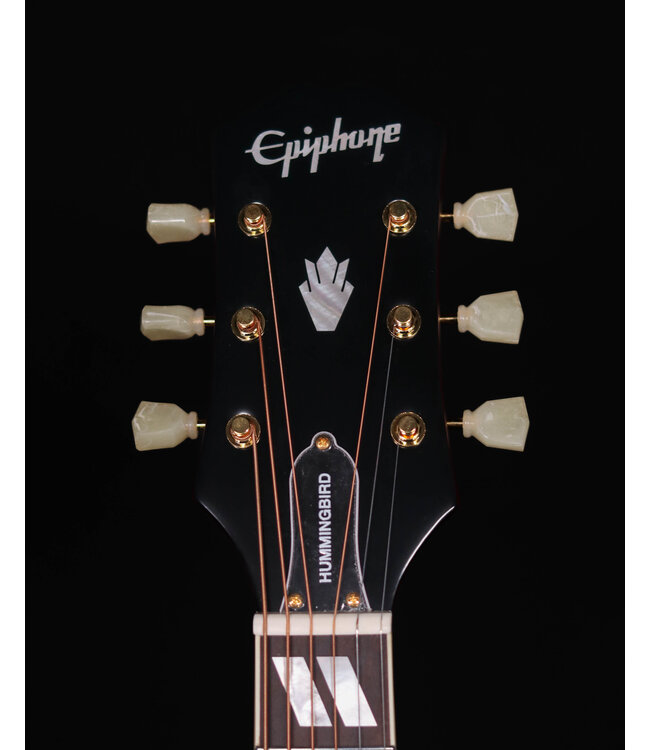 Epiphone Inspired by Gibson Hummingbird Standard, Cherry Sunburst with Deluxe Gig Bag