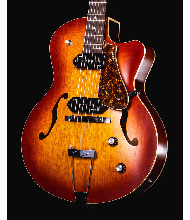 Godin 5th Avenue CW Kingpin P90, Cognac Burst - USED