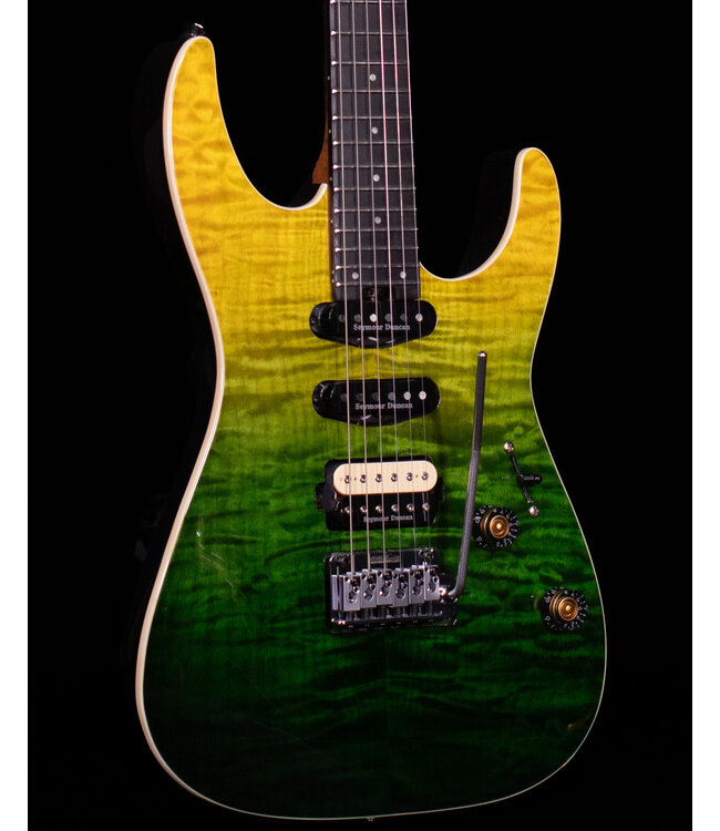 Charvel Pro-Mod Plus Dinky DK24 HSS 2PT EB QM, Ebony FB, Zombie Fade