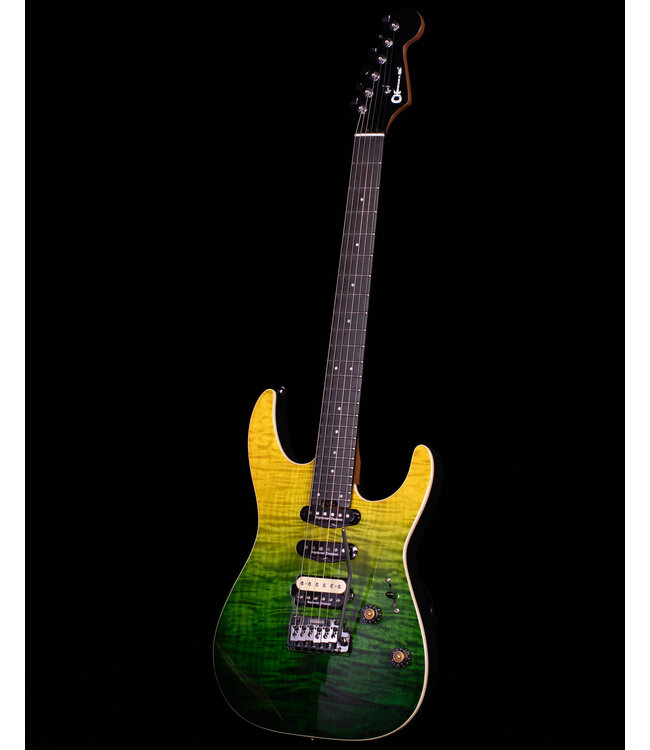 Charvel Pro-Mod Plus Dinky DK24 HSS 2PT EB QM, Ebony FB, Zombie Fade