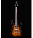 Charvel Pro-Mod Plus Dinky DK24 HSS 2PT EB QM, Ebony FB, Amber Tiger Eye