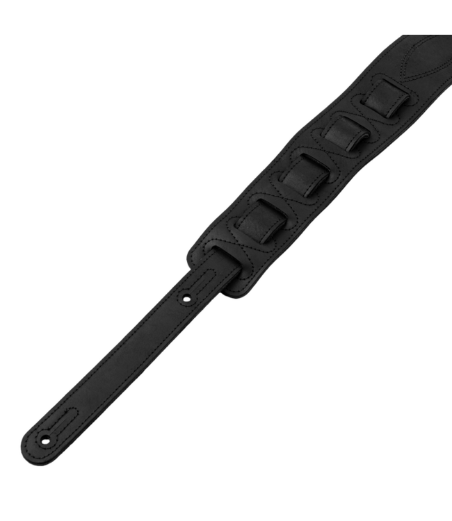Levy's 2.5" Exotic Series Crocodile Leather Guitar Strap, Black