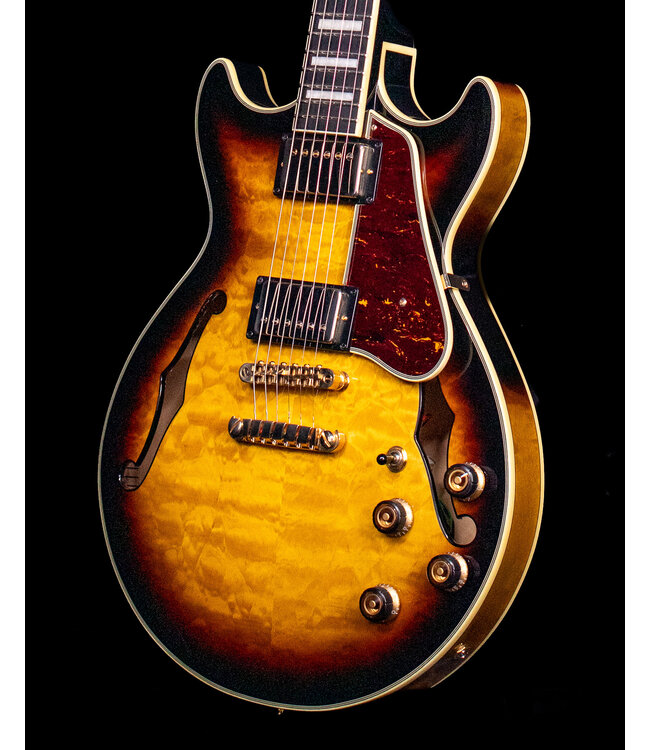 Ibanez Artcore Impressionist AM93QM Antique Yellow Sunburst - USED