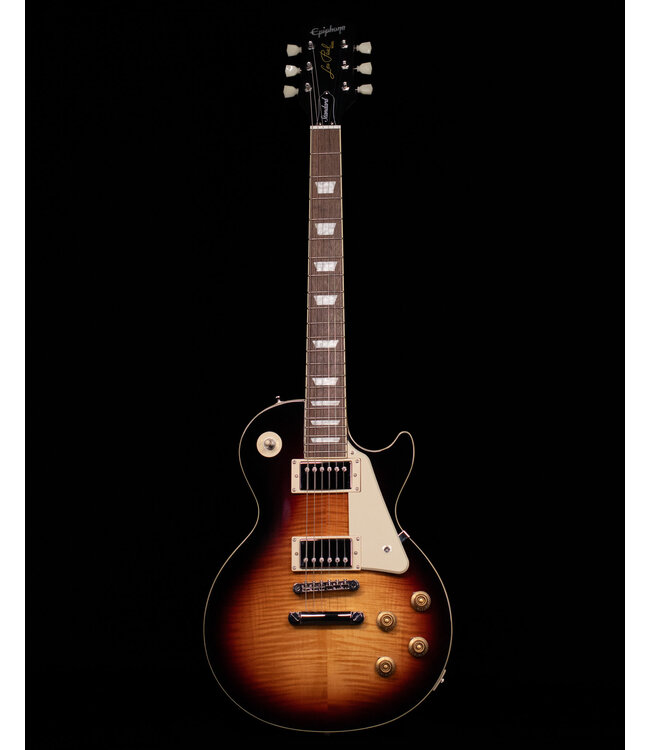 Epiphone Les Paul Standard 50s Figured Top, Bourbon Burst (Premium Gig Bag Included)