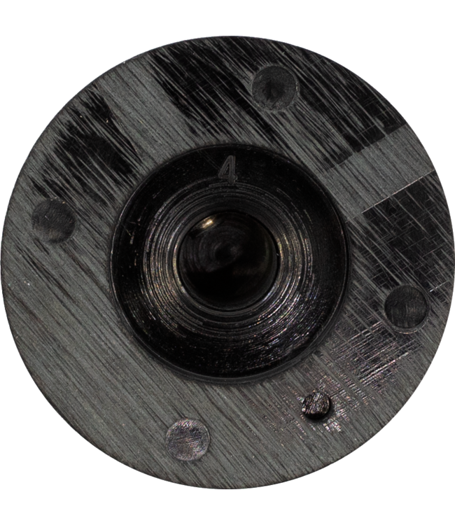 CE Knob - Witch Hat, Black 1-10, Skirted, set screw, Thick Numbers