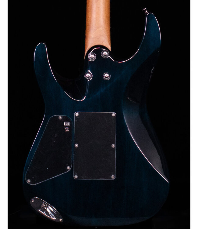 Charvel Pro-Mod Plus Dinky DK24 HSS 2PT EB QM, Ebony FB, Blue Curaçao
