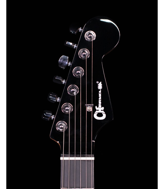 Charvel Pro-Mod Plus Dinky DK24 HSS 2PT EB QM, Ebony FB, Blue Curaçao
