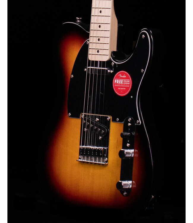 Squier Affinity Series Telecaster, Maple FB, Black Pickguard, 3-Color Sunburst