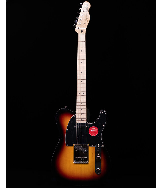 Squier Affinity Series Telecaster, Maple FB, Black Pickguard, 3-Color Sunburst