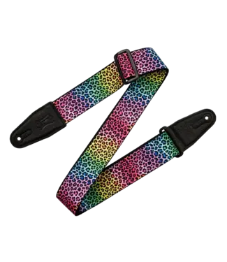 Levy's Levy's 2" Untamed Animal Series Strap, Rainbow Leopard Print
